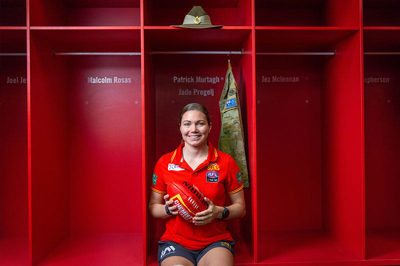 AFL Women’s (AFLW) player and current-serving ADF member Jade Pregelj