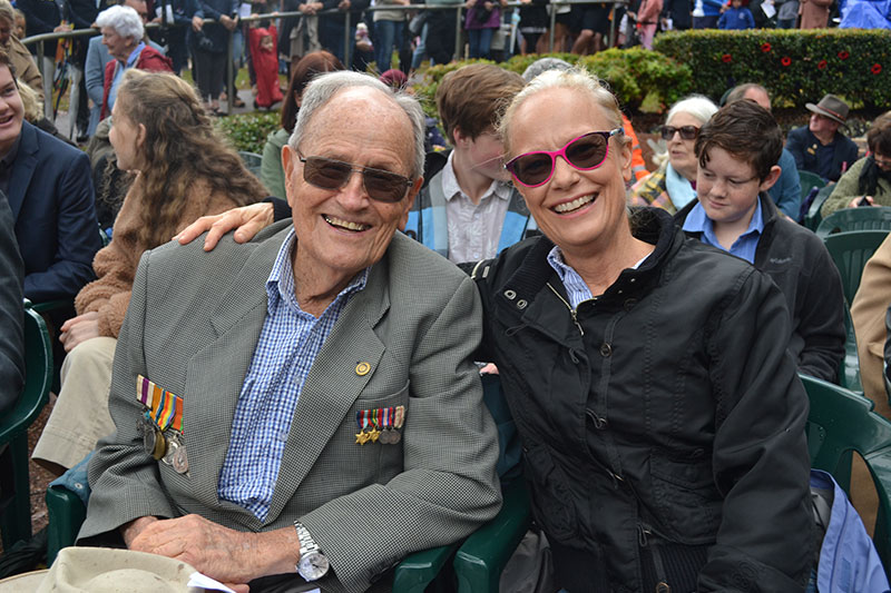 Image: Tamborine Times - World War II veteran Ian Hart and his daughter Tina.